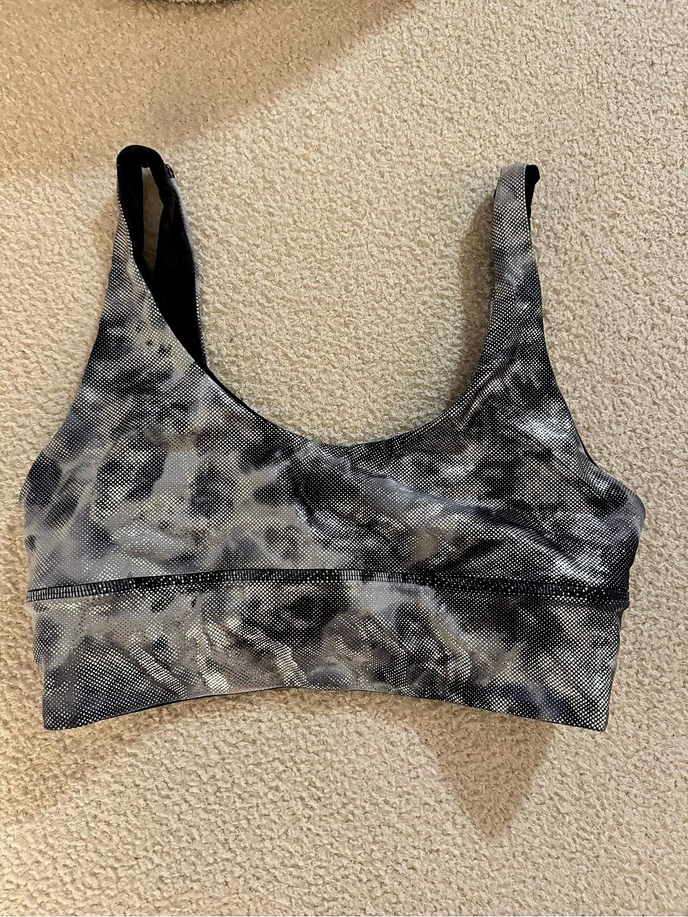 lululemon Energy Bra Abstract Print Tank Top Size 8 Like New